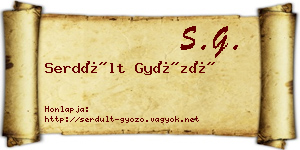 Serdült Győző névjegykártya